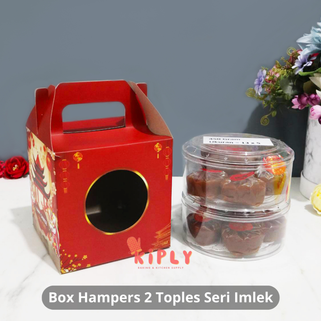

Gable Box 2 Toples Seri Imlek/Imlek Box Hampers / Chinese New Year Gift Box/ hampers imlek packaging