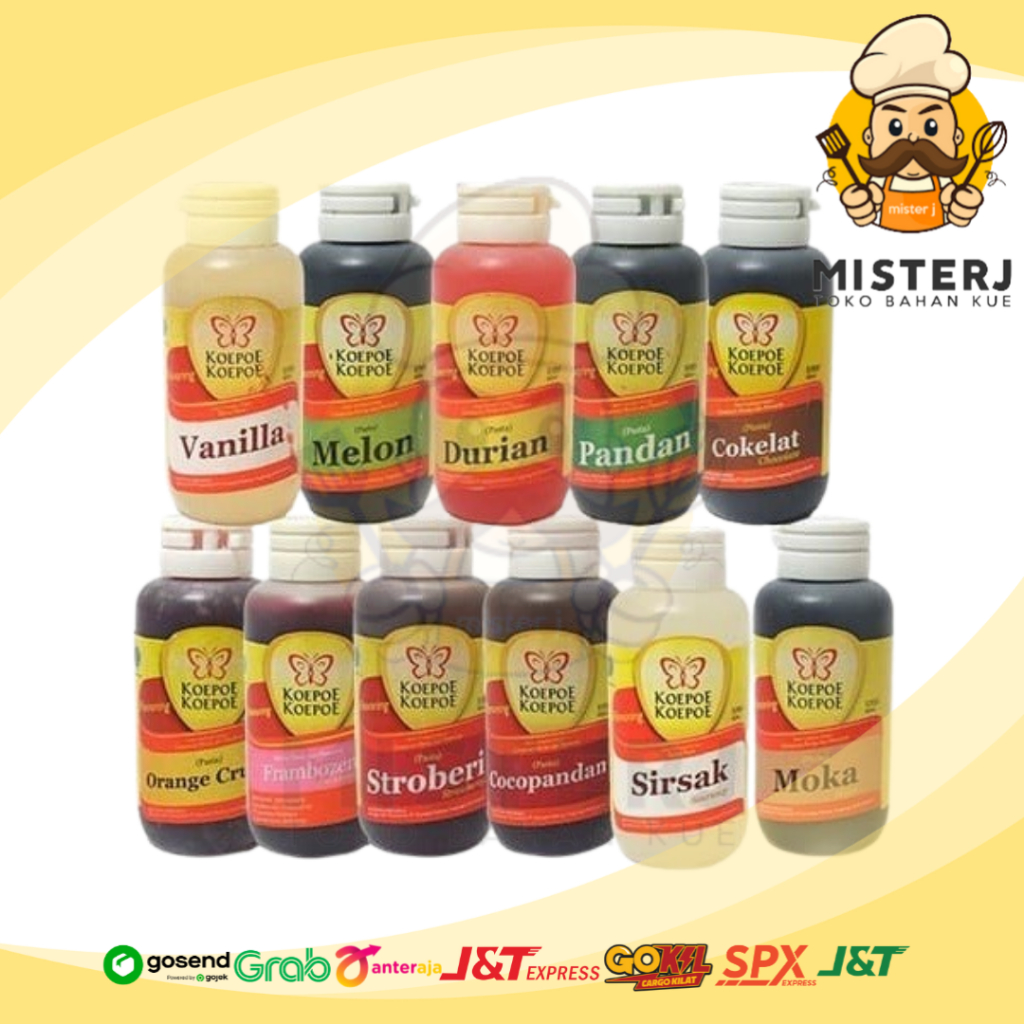 

Koepoe Koepoe Pasta Perisa | All Varian Rasa Aroma | 60 ml | Kupu Kupu Pasta Perisa Semua Rasa Lengkap