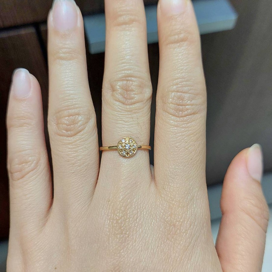 Cincin Emas Kadar 700 16k Fashion Zircon 1.29 Gram Size 13 (CH140)