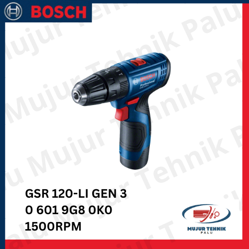 Bosch GSR 120-Li - 2 Baterai Mesin Bor Obeng Baterai