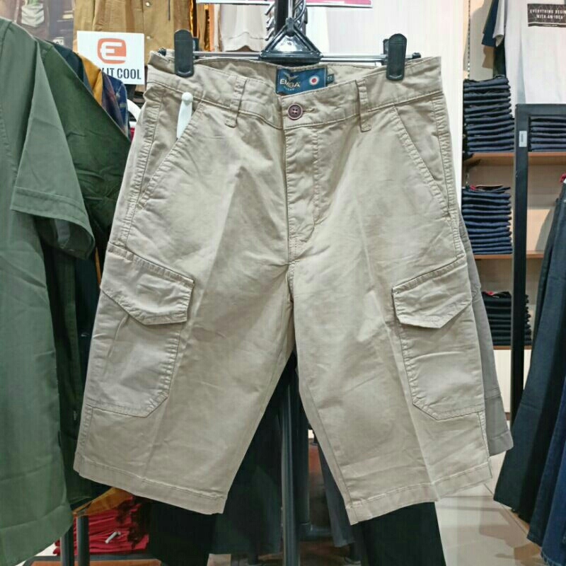 emba celana cargo pendek 3/4 original by emba classic
