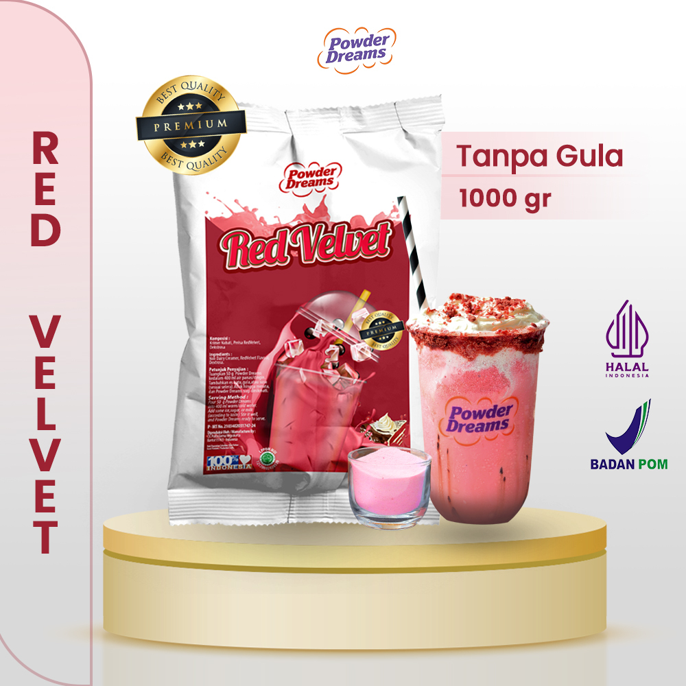 

Powder Dreams - Bubuk Minuman Rasa Red Velvet Kemasan 1 KG