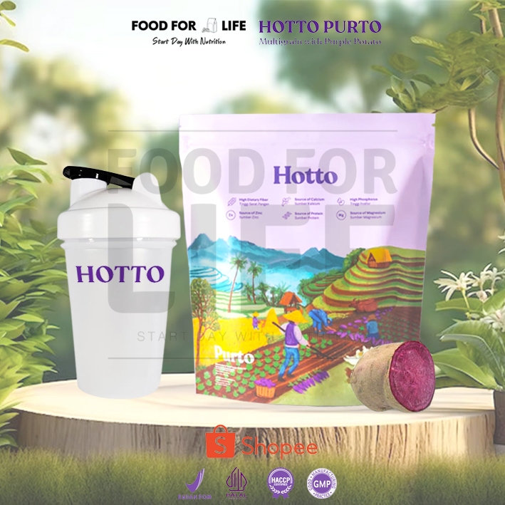 

Hotto Purto Multigrain Purple Potato 1 Pouch 16 Sachets Original Food For Life UMKM Indonesia [COD]