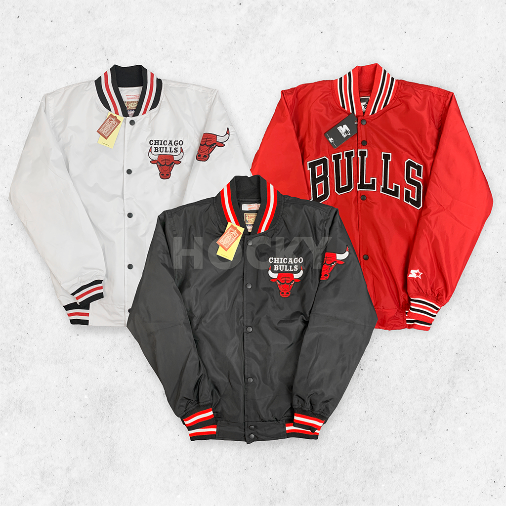 HOCKY - Bomber Jacket Varsity Baseball NBA Chicago Bulls Red For Unisex