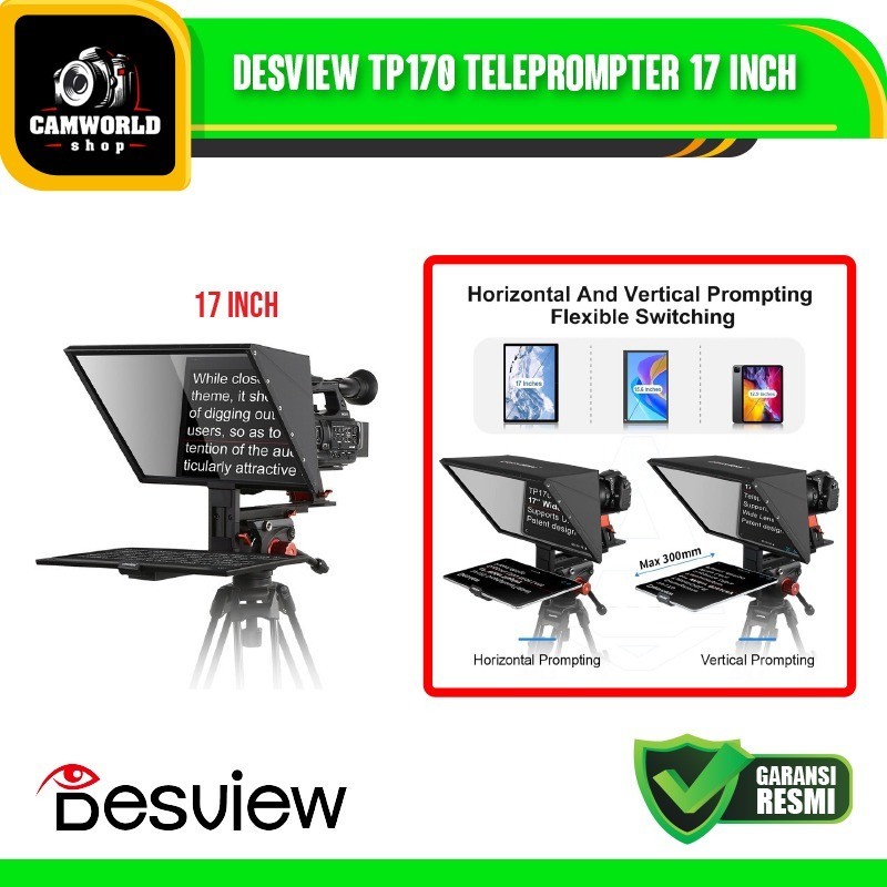 Desview TP170 Teleprompter 17 inch for Tablets and Smartphone TP-170