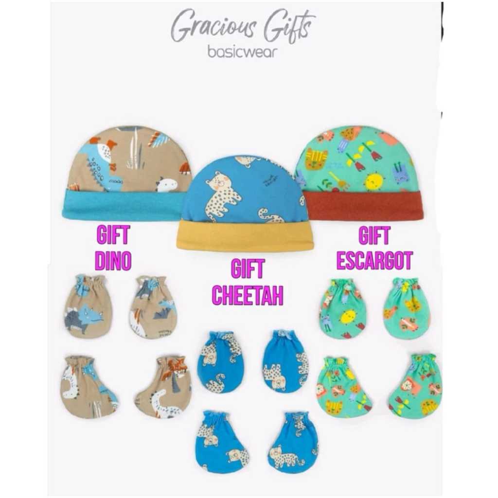 Velvet Junior 3Pcs Sarung Tangan Kaki dan/atau Topi Motif JOY And CHEER