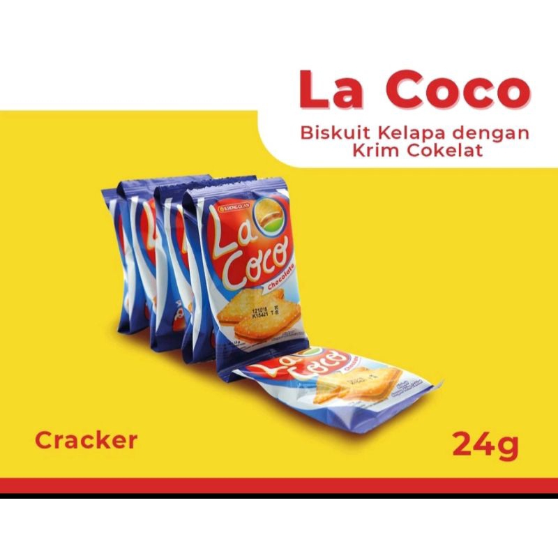 

Khong Guan Biskuit La Coco 24 Gram 1 Pack isi 10 Pcs