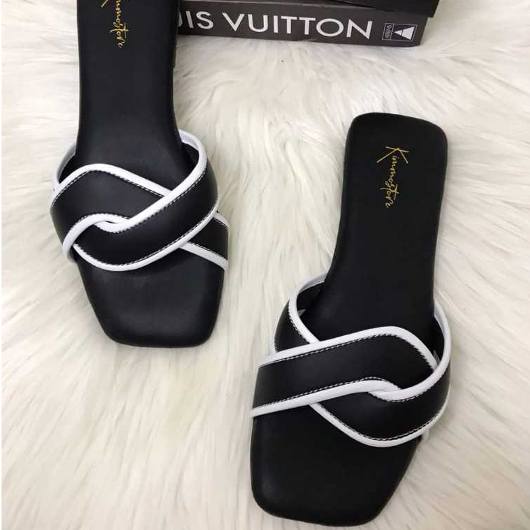 sandal wanita masa kini terlaris/sandal murah/sandal kimmy flat/cod