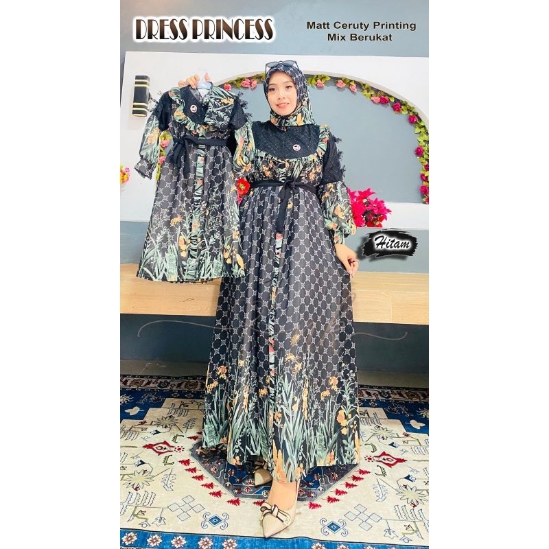 Dres princess motif 3/Dres fre hijab ORI Nk