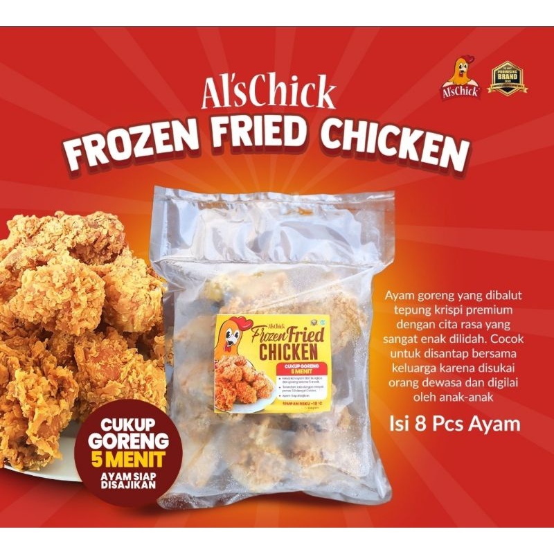 

Al's Chick Frozen Fried Chicken isi 8 / Als Ayam goreng tepung