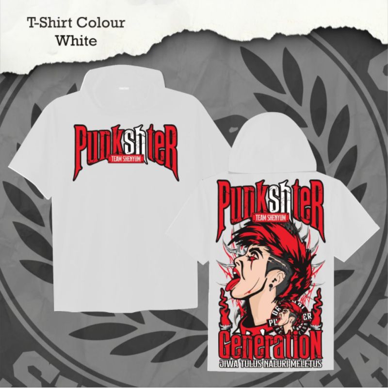 T-shirt Hoodie Punkshter Team Shenyum Generation Sablon Dtf Premium Motif Merah