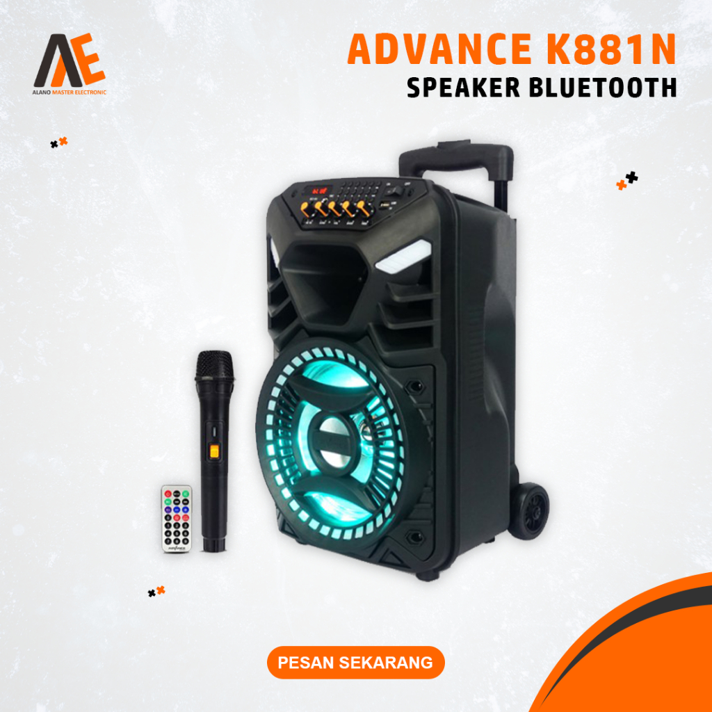 Speaker Aktif Bluetooth Advance K881N Karaoke TV Komputer PC Laptop HP