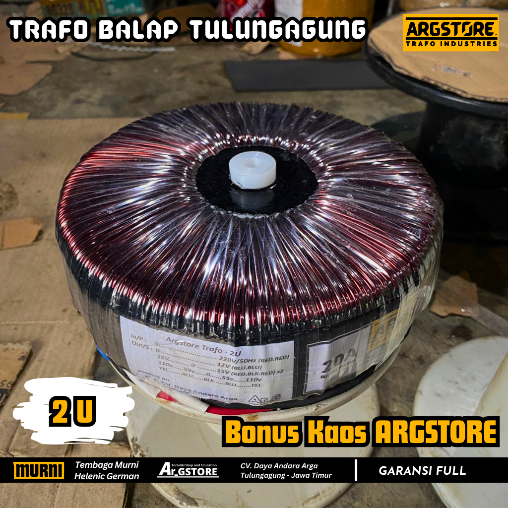 Trafo toroid donat 20A 110V CT (murni) Spek Balap