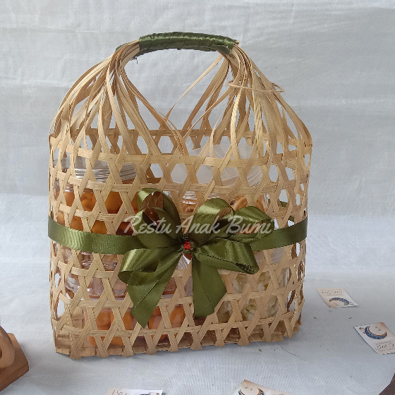 

( TL8 ) B071 (Ramadhan Series) Tas Hampers 26cm x 11cm Pita l tas hampers l tas parcel l hampers lebaran l wadah kue kering l tas anyaman bambu