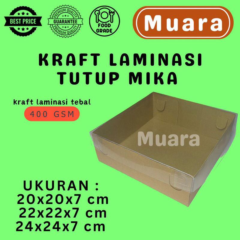

[10PCS] Dos Kraft Laminasi Tutup Mika Tinggi 7 Cm / Kardus Box kotak Hampers Souvenir