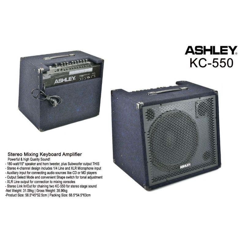Amplifier Keyboard Ashley KC 550 Original Ampli Keyboard KC550