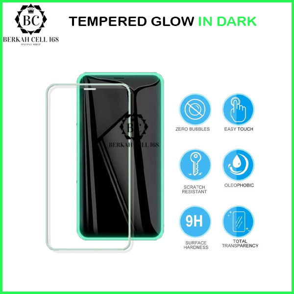 BCL168 - TEMPERED GLASS GLOW IN THE DARK REDMI NOTE 11 11 PRO 10 10S 10 PRO NOTE 9 9 PRO 8 8 PRO 7 7