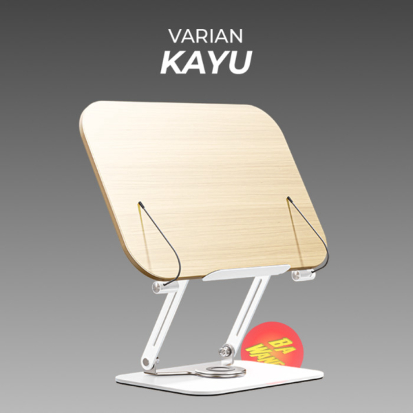 Dijual Stand Standing Holder Dudukan Kayu Buku Tablet Tab iPad Rotary 360 - Kayu Limited