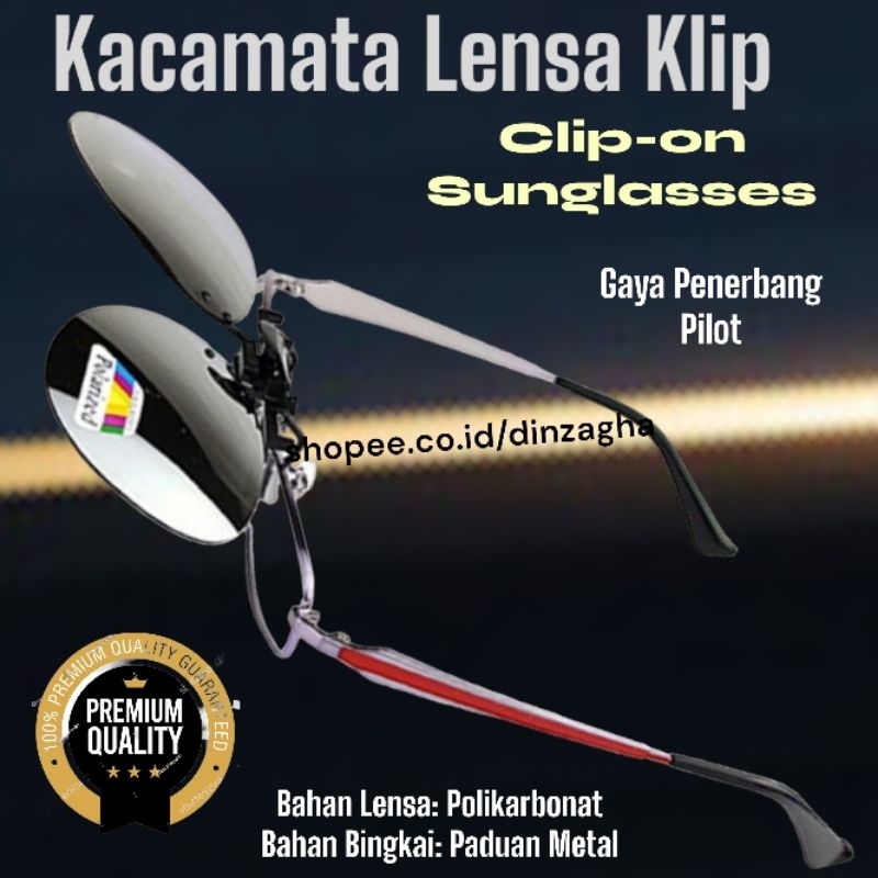 kacamata klip model Gaya kacamata dua lensa Keren on Clip sunglases