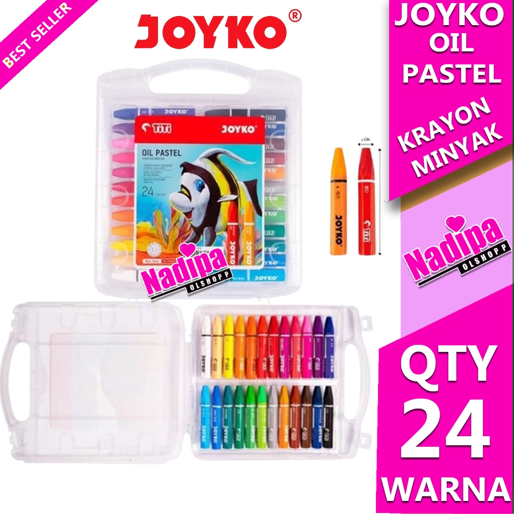 

JOYKO OIL PASTEL KRAYON MINYAK ISI 24 WARNA nadipa olshopp
