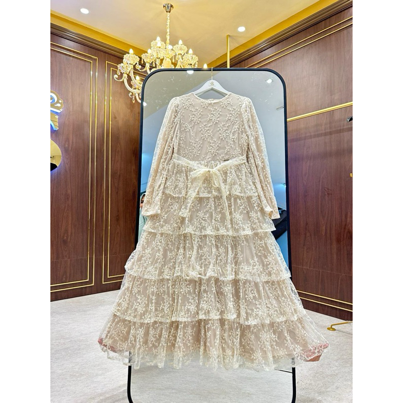 dress gamis brokat import SS ori by SHELLASAUKIA