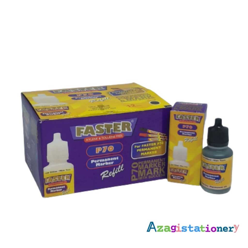 

Faster P70 / Permanent Marker / Tinta Hitam Permanent / Refill