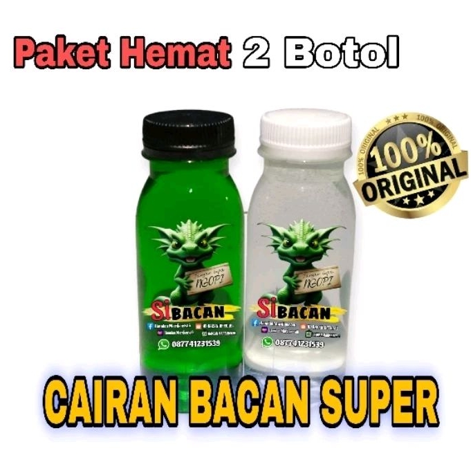 [ PAKET HEMAT 2 BOTOL ] CAIRAN BATU BACAN | HIJAU & PUTIH