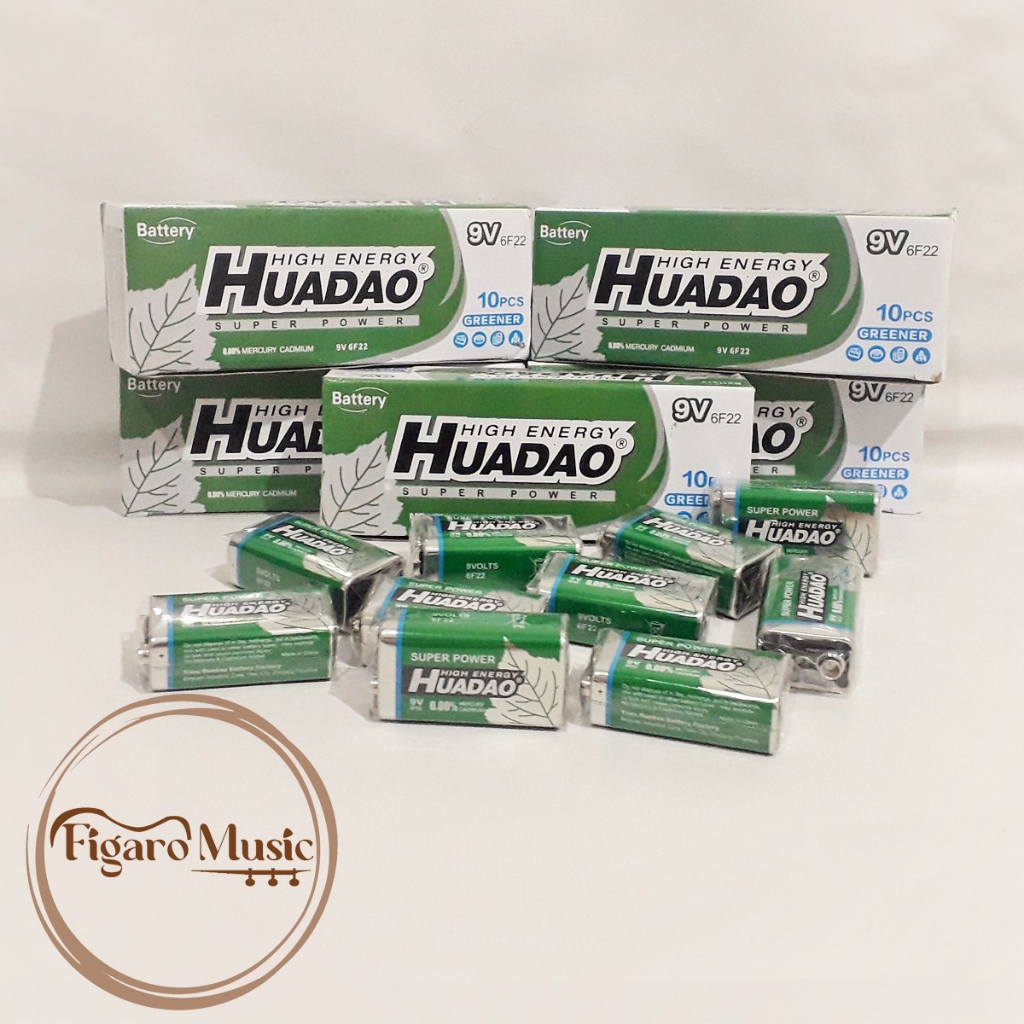 Baterai 9V Batre Kotak untuk Preamp Gitar, Biola, Bass Dll