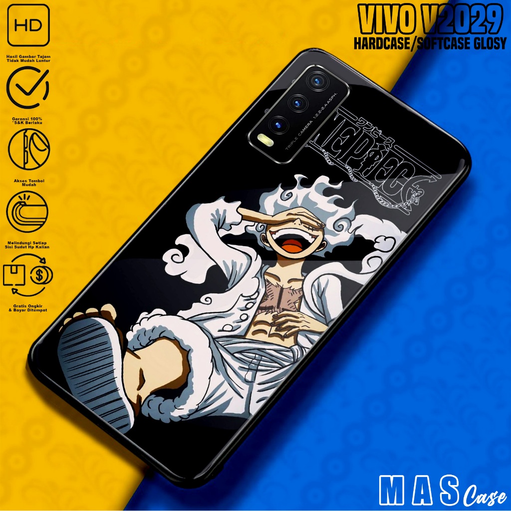 Case VIVO V2029 - Casing Hp VIVO V2029 ( LUFY ) Silikon Hp VIVO V2029 - Softcase Glass Kaca - Kondom