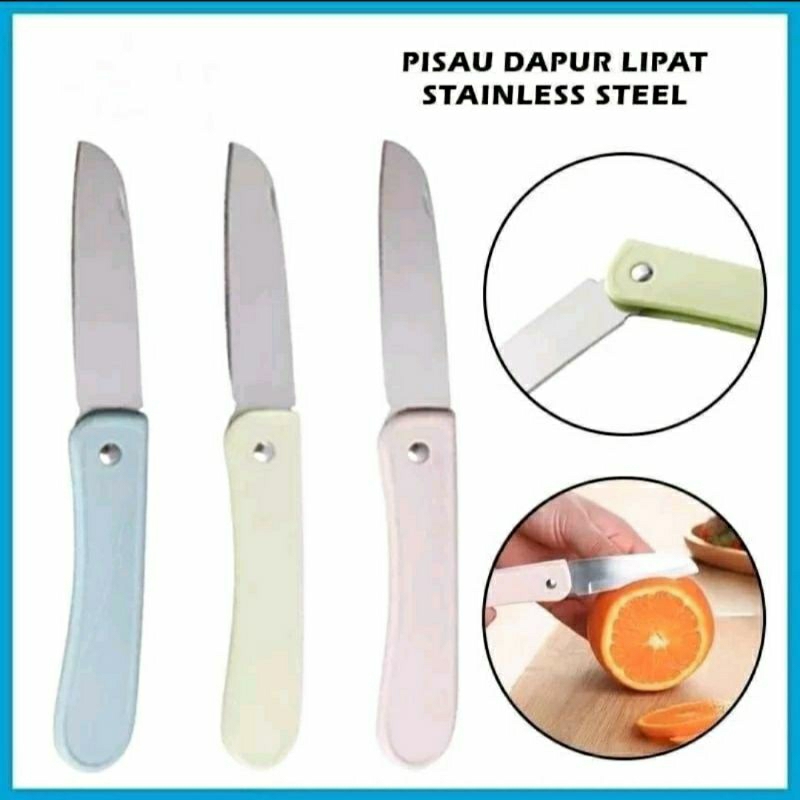 Pisau Lipat Stainless Pisau Dapur Travelling Pisau Buah Sayur Simple Cod Medan Sumatra Utara