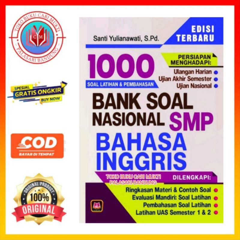 Pustaka Setia Buku 1000 Bank Soal Bahasa Inggris Untuk SMP/MTS Soal Latihan & Pembahasan