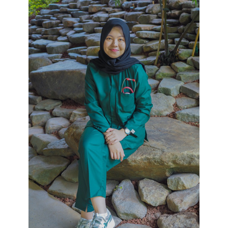 JAGGA - EMERALD GREEN Zipper Edition Medical Scrub / Baju Scrub / Baju Jaga
