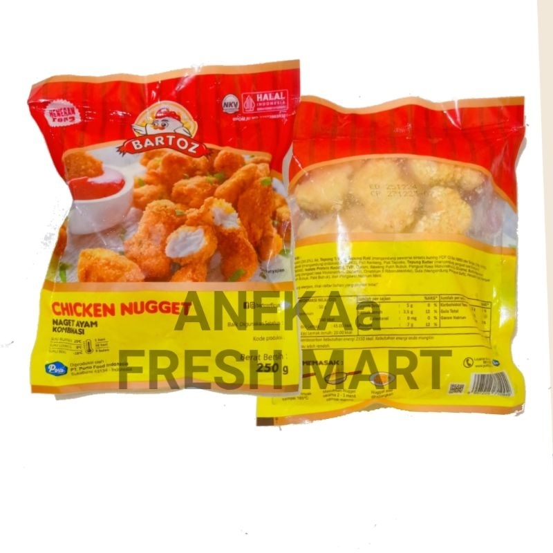 

BARTOZ CHICKEN NUGGET 250GR NAGET AYAM NUGGET AYAM BARTOS