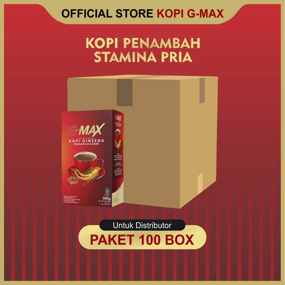 

(100 Box) Paket DIstributor Kopi G-Max - Kopi Ginseng Penambah Stamina Pria