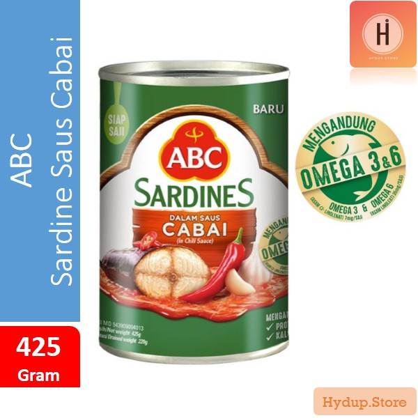 

Sarden ABC Saus Cabai | ABC Sardines Siap Saji 425 Gr