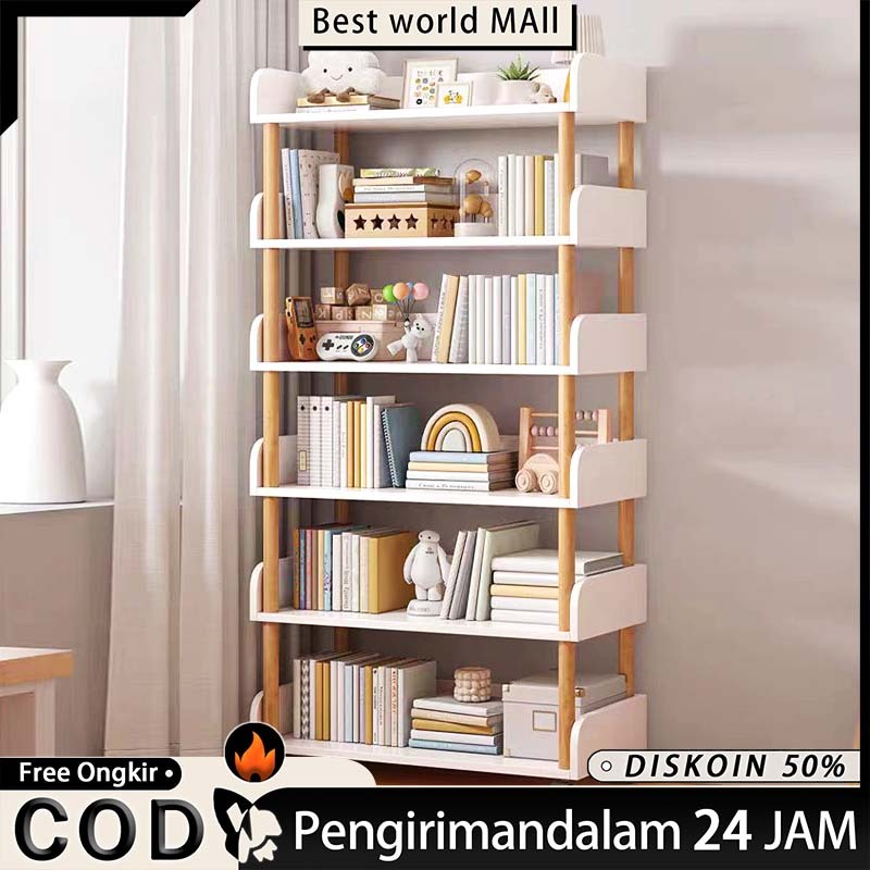 Rak Buku 6 Susun Lemari Buku Rak Buku Minimalis Kayu Rak Buku Anak Rak Buku Ikea Lemari Buku Kayu 80