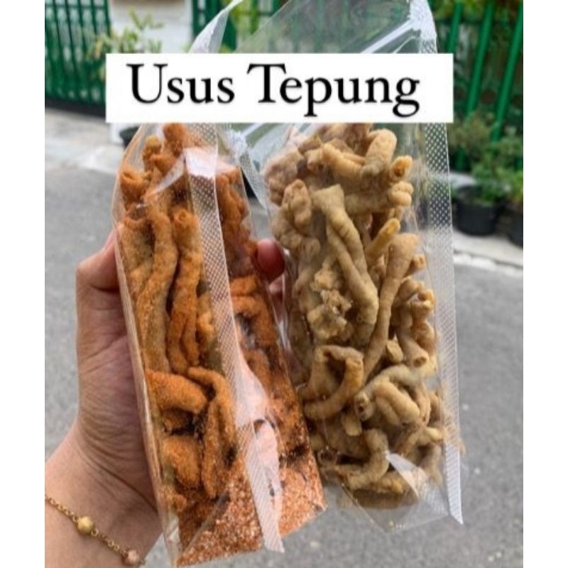 

cemilan usus tepung pedas dan gurih renyah viral