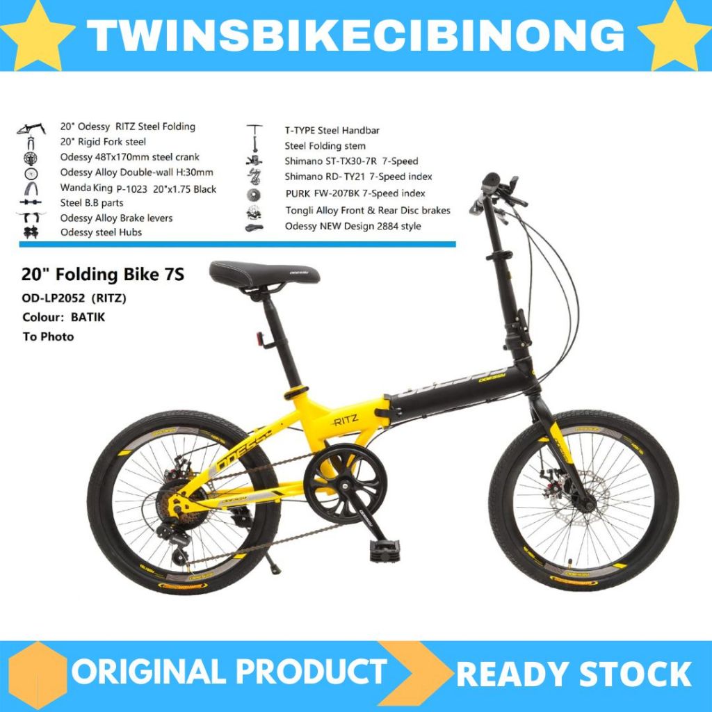 Sepeda Lipat Odessy 20 Ritz TANPA BONCENGAN