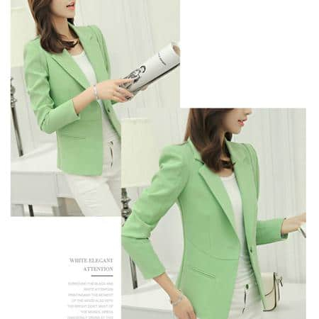 Jas Blazer Wanita Warna Hijau Sage