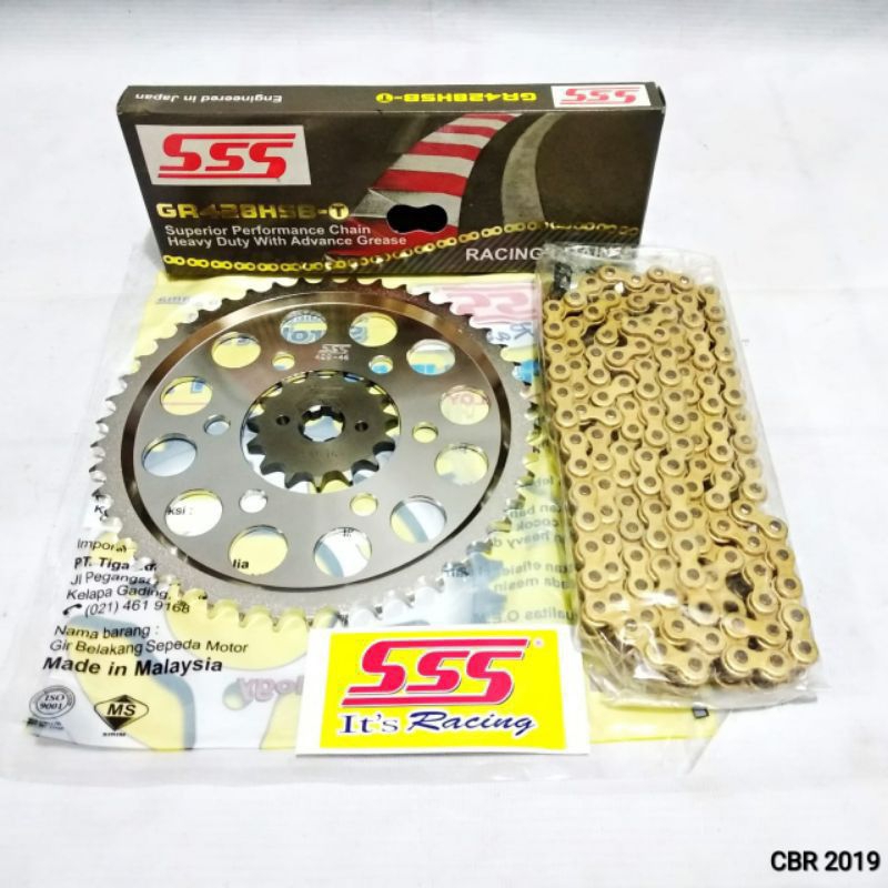 SSS Gir Gear Set New CBR 150 Baut 6 Tipe 428 Rantai HSBT