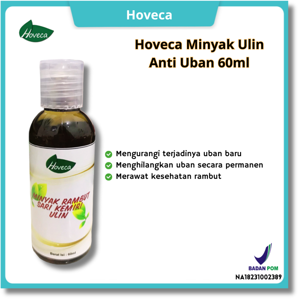 Hoveca Minyak Rambut Penghilang Uban Permanen 60ml Obat Anti Uban