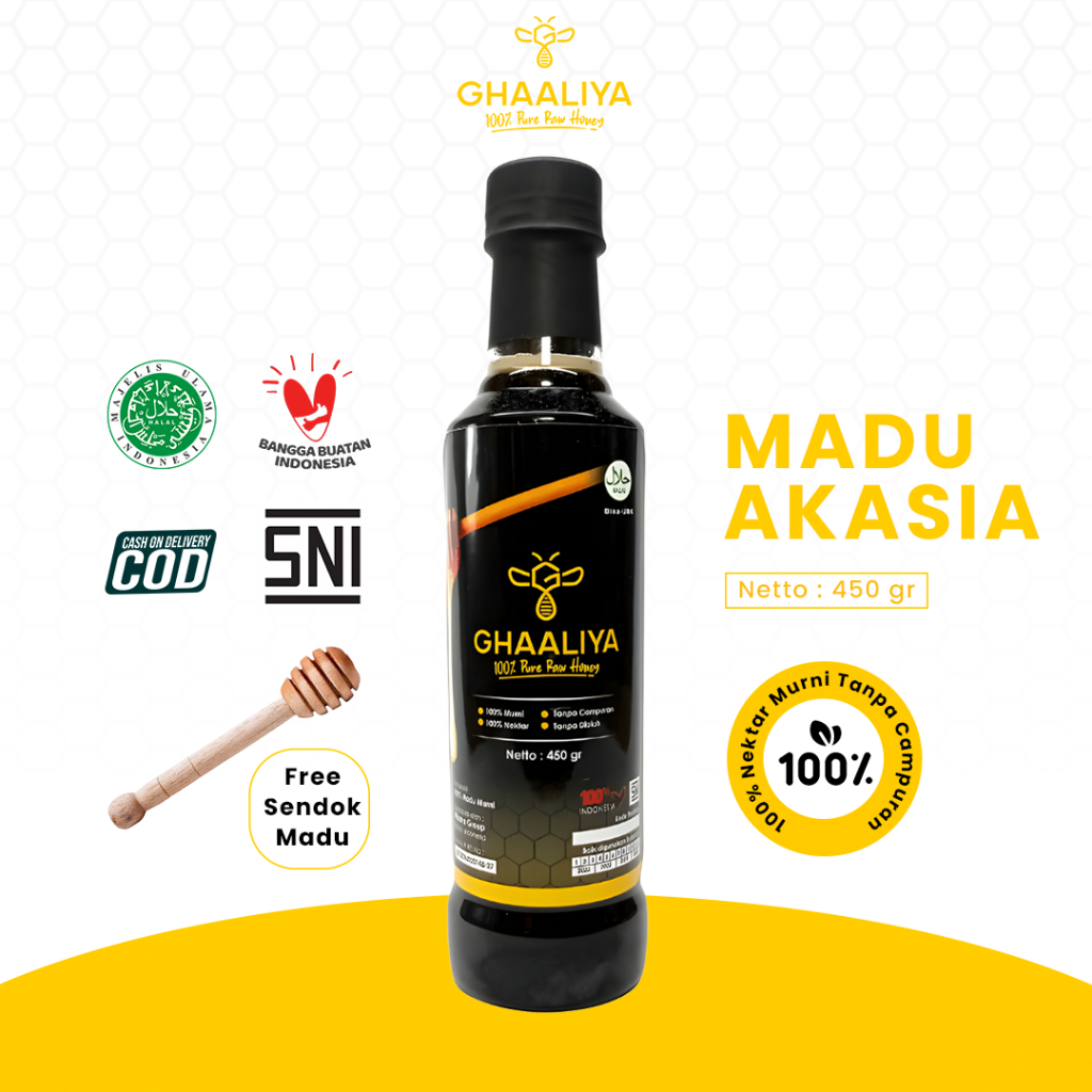 

Madu Asli Nektar Akasia 450Gr Murni Tanpa Campuran Teruji Lab Tingkatkan Daya Tahan Tubuh