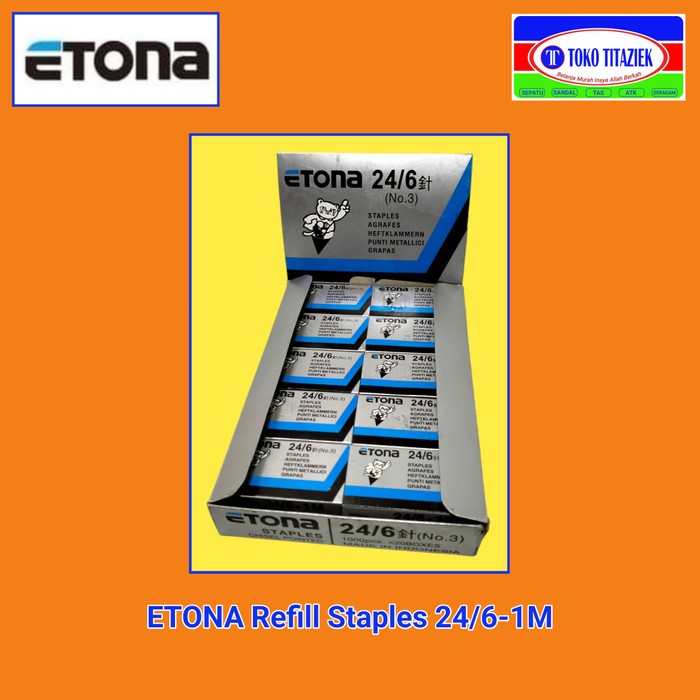 

ETONA REFILL STAPLES NO.3 - NO.10. ISI ULANG STEPLES ETONA