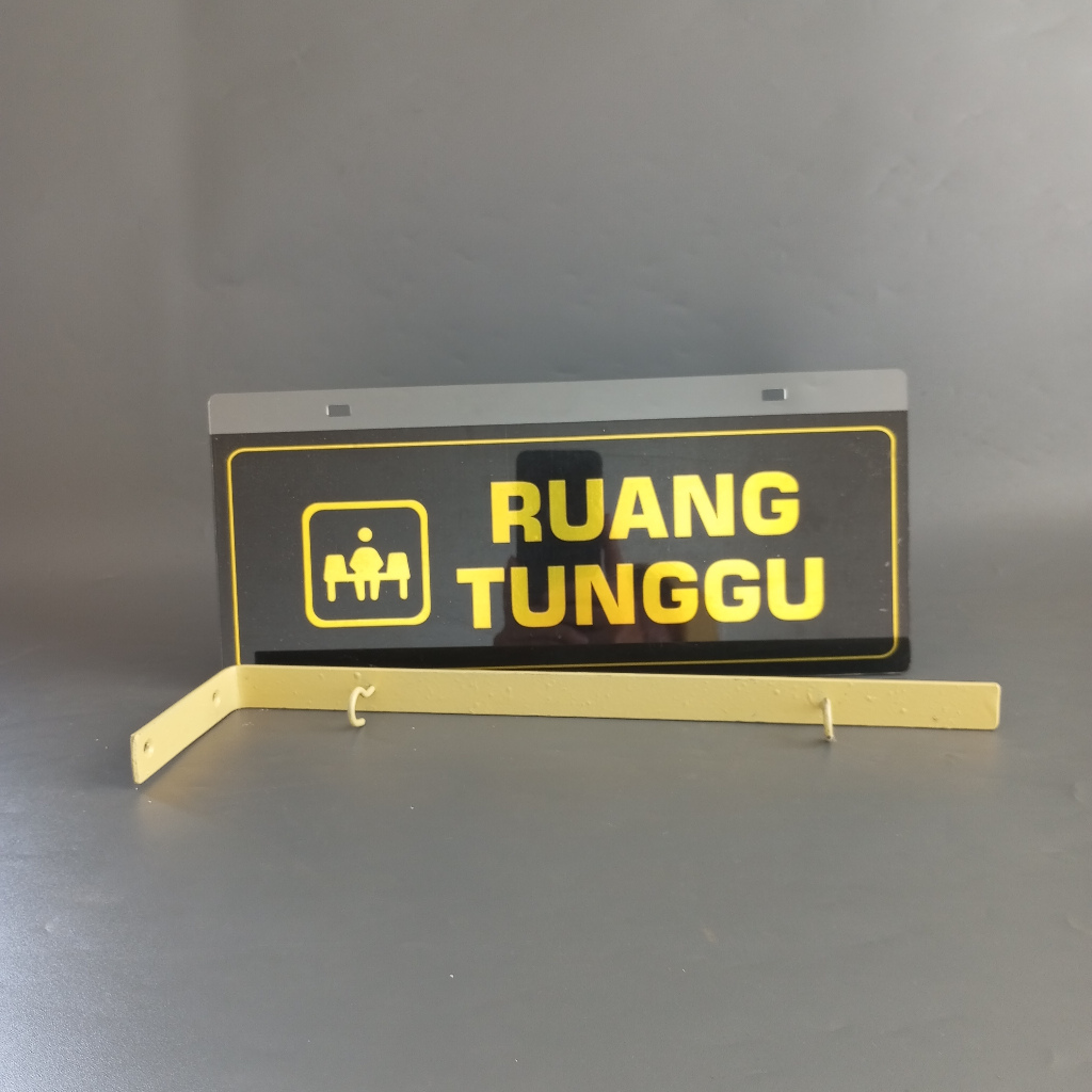 

Akrilik Ruang Tunggu/ Ruang Tunggu Hitam Gantung/ Akrilik Nama Ruang/ Akrilik Gantung
