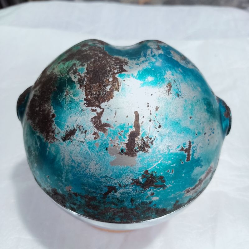 batok lampu set kaca reflektor Lis Yamaha L2G L2 G tahun tua kecil biru Oryginal