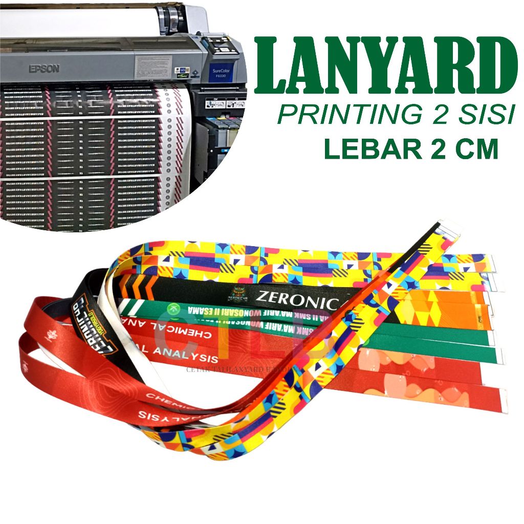 

LANYARD CUSTOME PRINTING SUBLIME TANPA FINISHING(TALI SAJA)