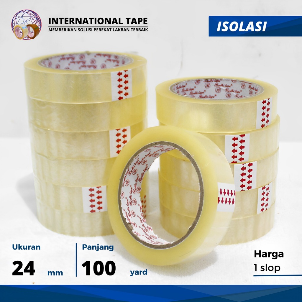 

ISOLASI BODHI TAPE" 12/24mm x 100 yard TAPE "SLOP