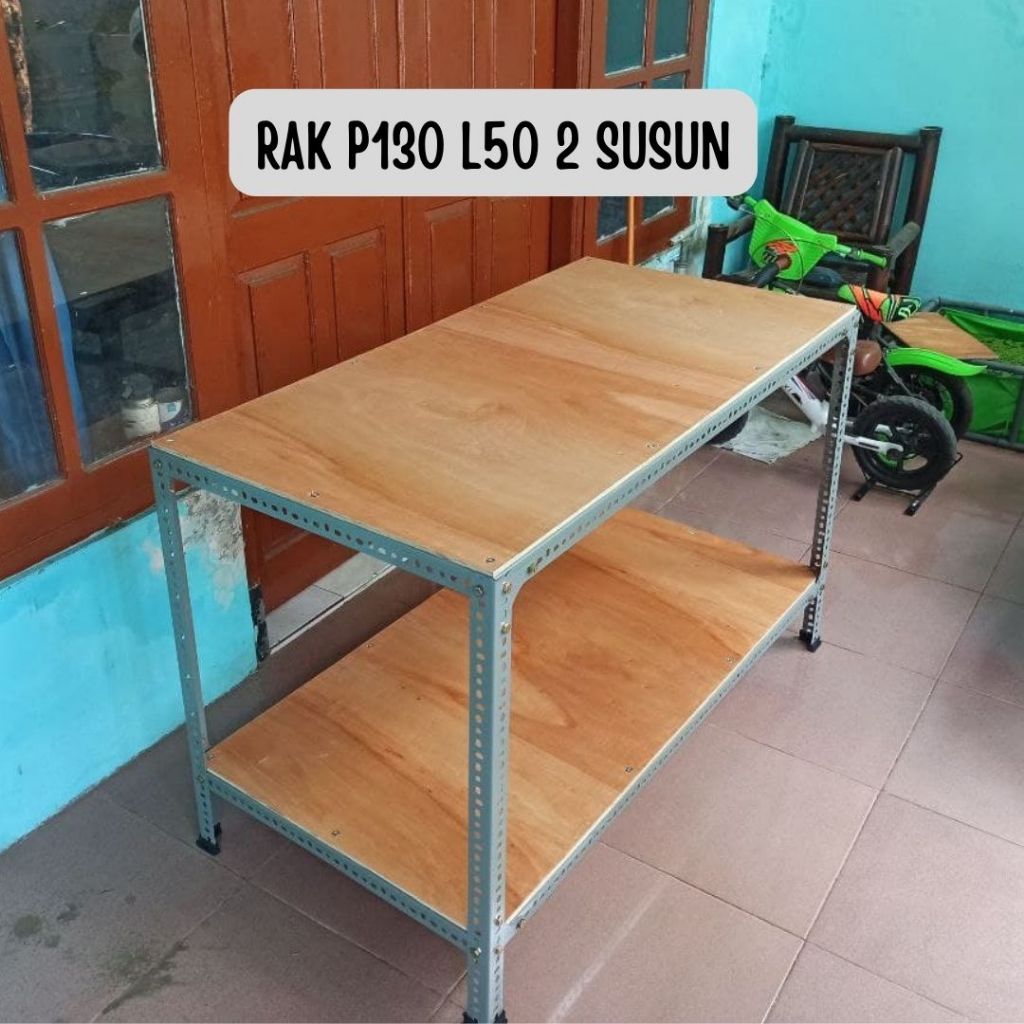 RAK SIKU LUBANG P130 L50 (cm) 2 SUSUN TINGKAT / RAK BESI SERBAGUNA