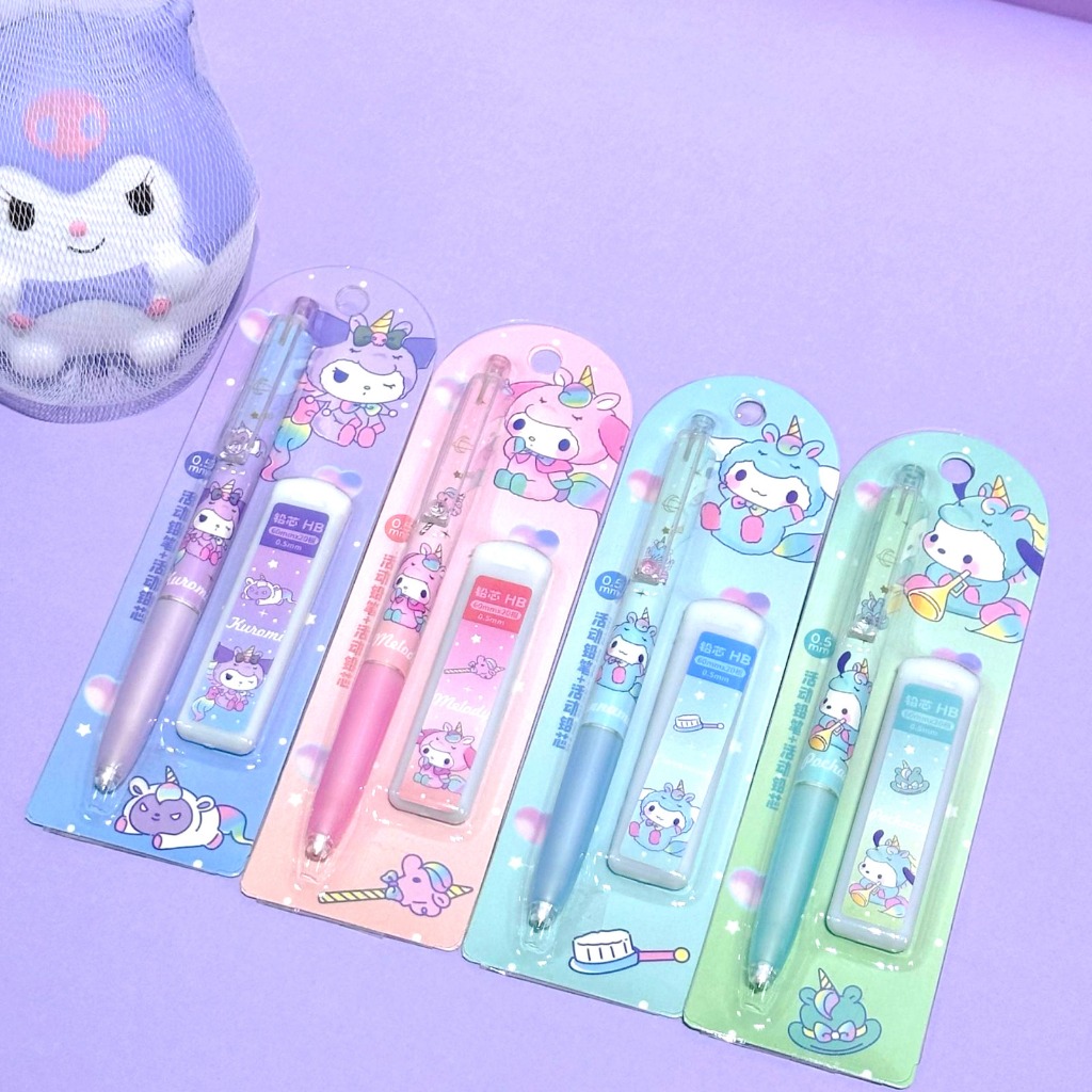 

GEMILANG - FREE ISI PENSIL + PENSIL MEKANIK PENCIL 0.5mm MOTIF KARTUN KARAKTER SANRIO LUCU CINNAMOROLL MELODY KUROMI POMPOMPURIN ALAT TULIS PERLENGKAPAN SEKOLAH ATS ATK KANTOR