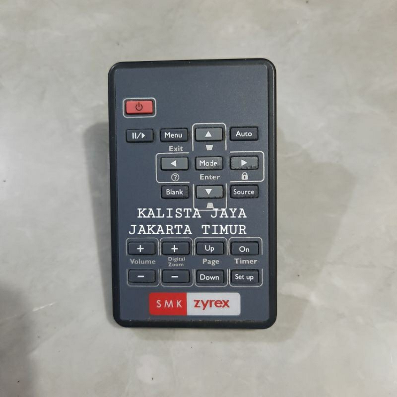 REMOTE REMOT PROJECTOR PROYEKTOR SMK ZYREX ORIGINAL ASLI